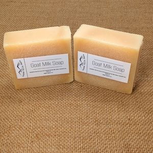 𝅺(2) Unscented Goat MILK Soaps w/out Fragrance Plain